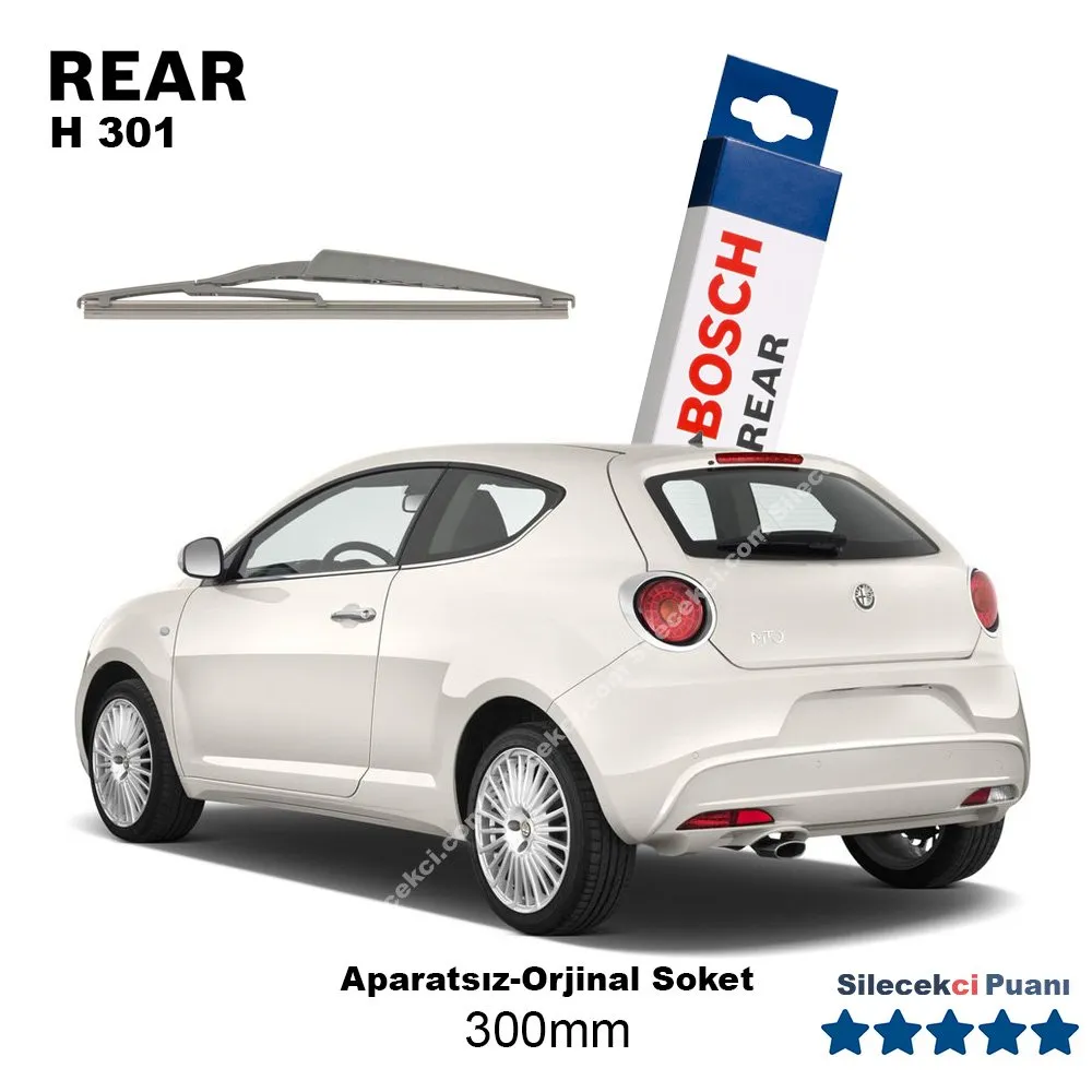 Alfa Romeo MiTo Arka Silecek (2008-2016) Bosch Rear H301