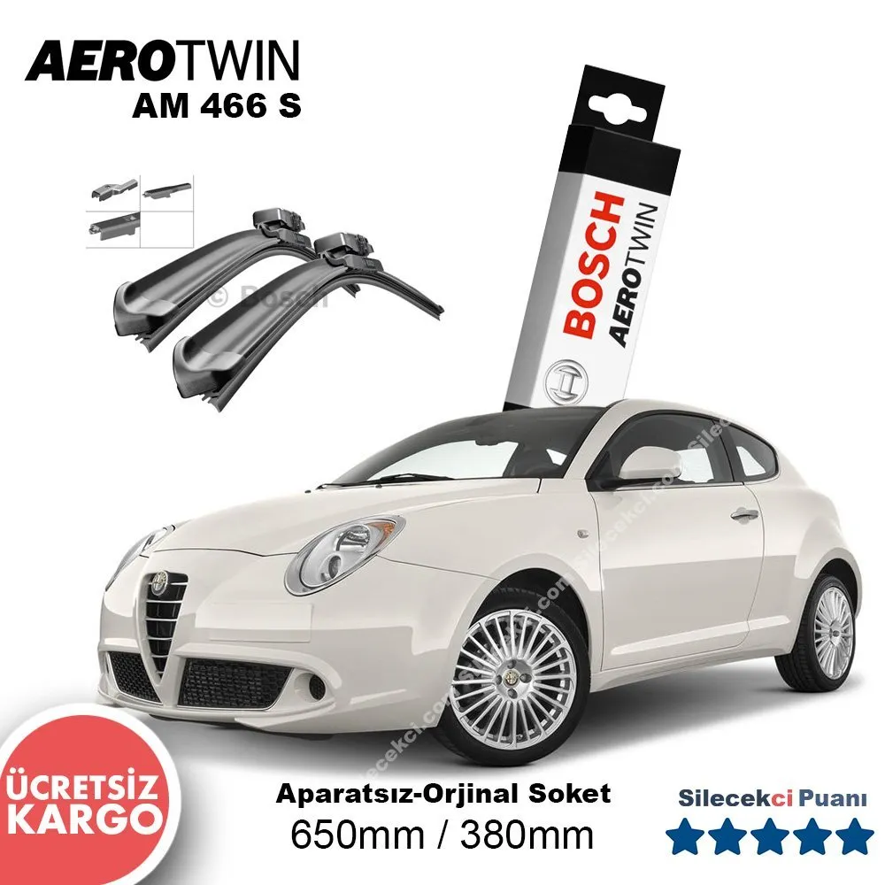 Alfa Romeo MiTo Silecek (2008-2016) Bosch Aerotwin AM466S