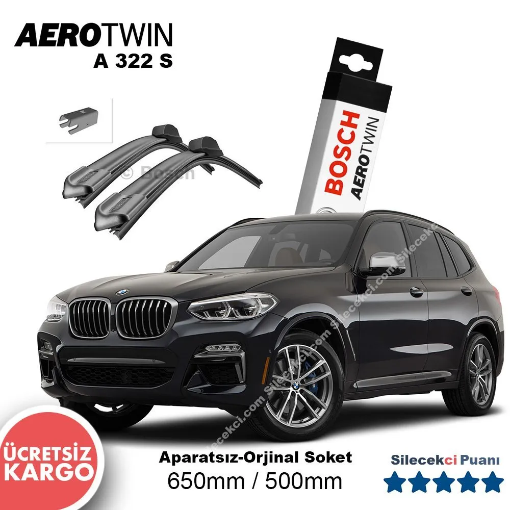 Bmw X3 Silecek Takımı (2018-2021) (G01) Bosch Aerotwin A322S