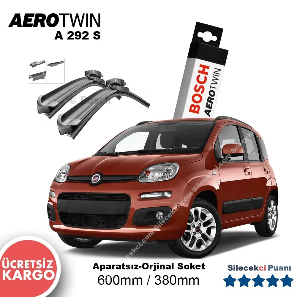 Fiat Panda Silecek Takımı (2012-2015) Bosch Aerotwin A292S