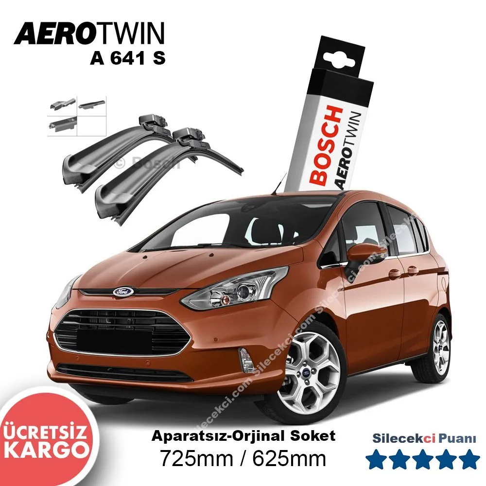 Ford B-Max Silecek Seti (2012-2017) Bosch Aerotwin A641S