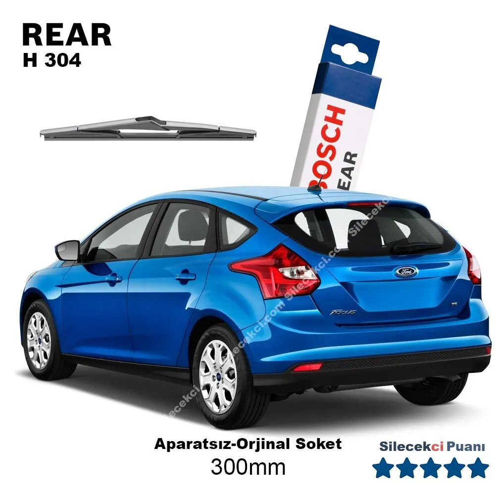 Ford Focus 3 Arka Silecek (2012-2018) Bosch Rear H304