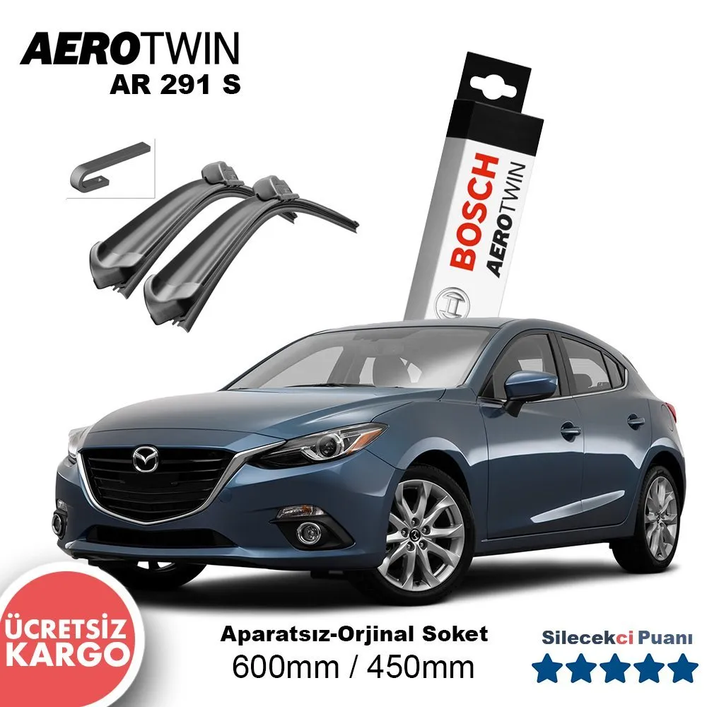 Mazda 3 Hatchback Silecek (2014-2016) Bosch Aerotwin AR291S