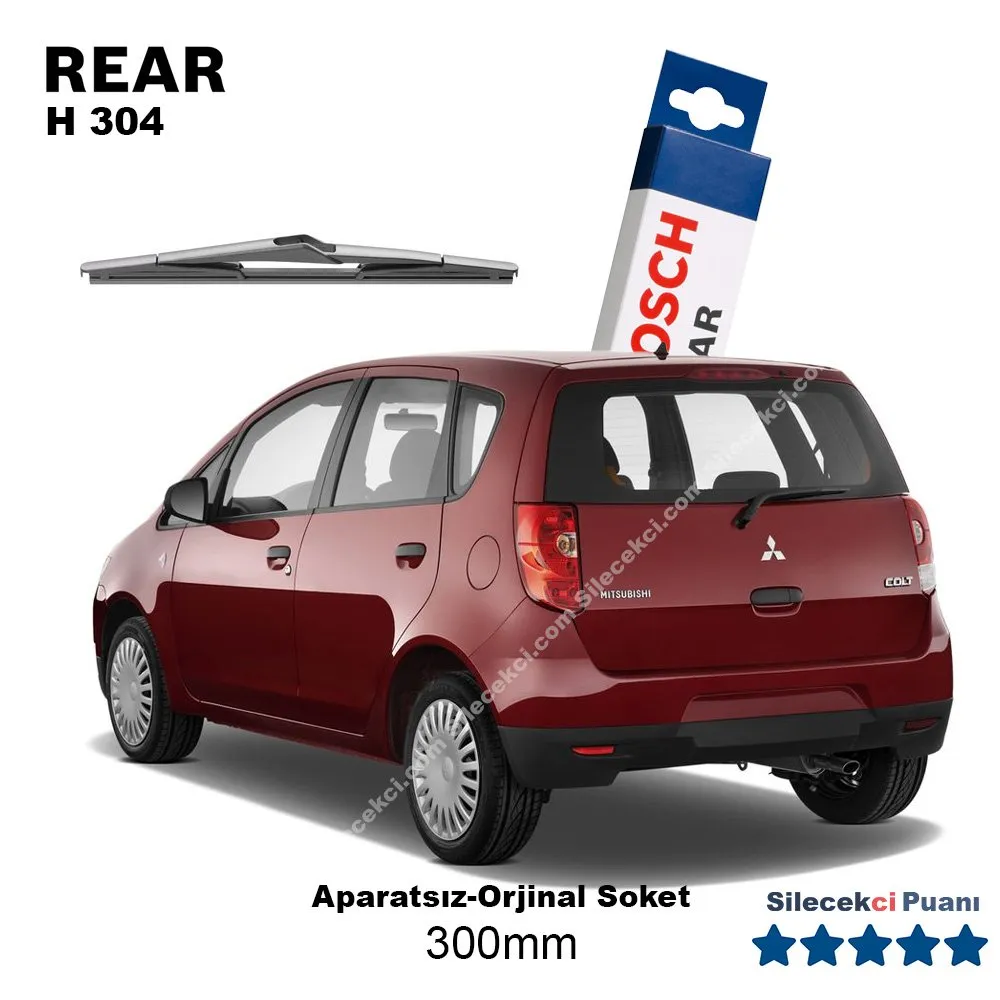 Mitsubishi Colt Arka Silecek (2009-2013) Bosch Rear H304