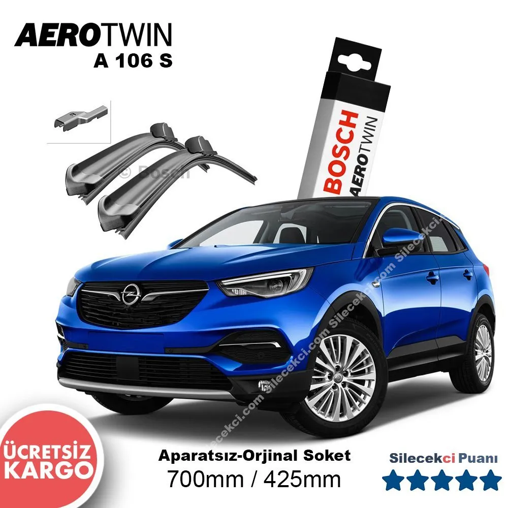 Opel Grandland X Silecek Seti (2017-2021) Bosch Aerotwin A106S