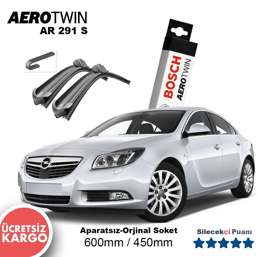 Opel İnsignia Silecek Takımı (2008-2016) Bosch Aerotwin AR291S