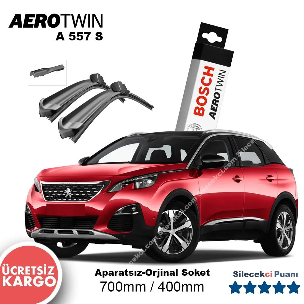 Peugeot 3008 Silecek Takımı (2017-2021) Bosch Aerotwin A557S