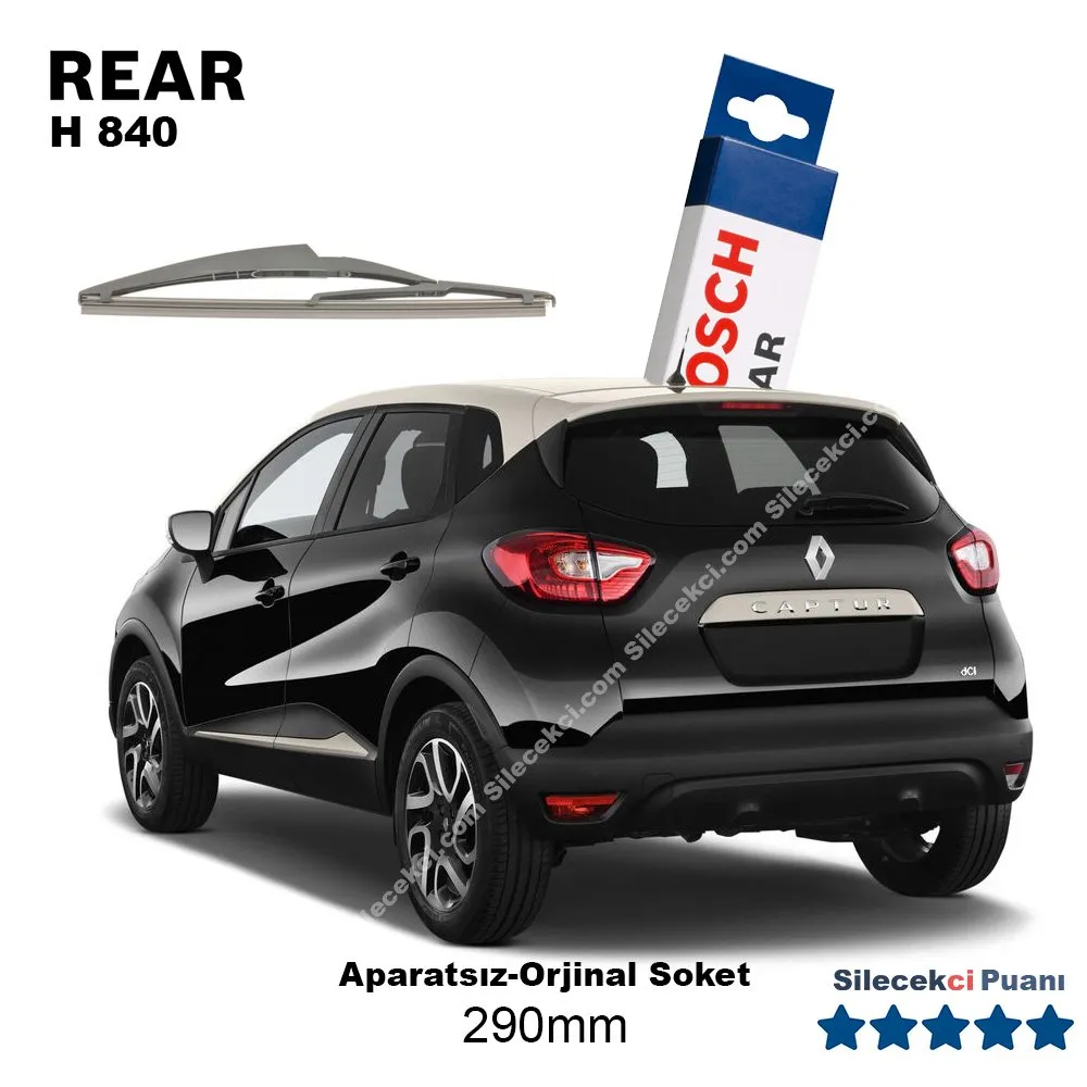 Renault Captur Arka Silecek (2013-2015) Bosch Rear H840