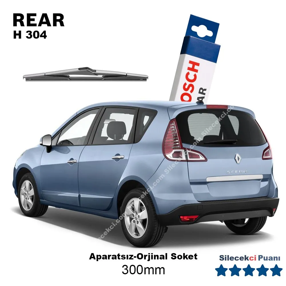 Renault Scenic Arka Silecek (2010-2015) Bosch Rear H304