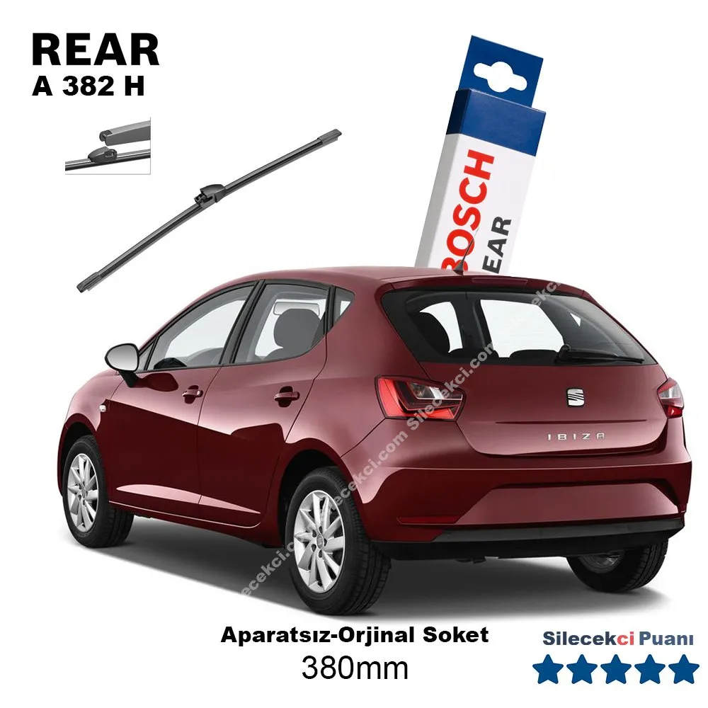 Seat Ibiza Arka Silecek (2012-2016) Bosch Rear A382H