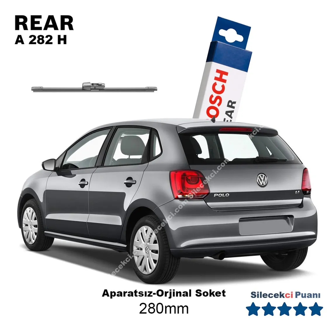 Vw Polo Arka Silecek (2009-2017) Bosch Rear A282H