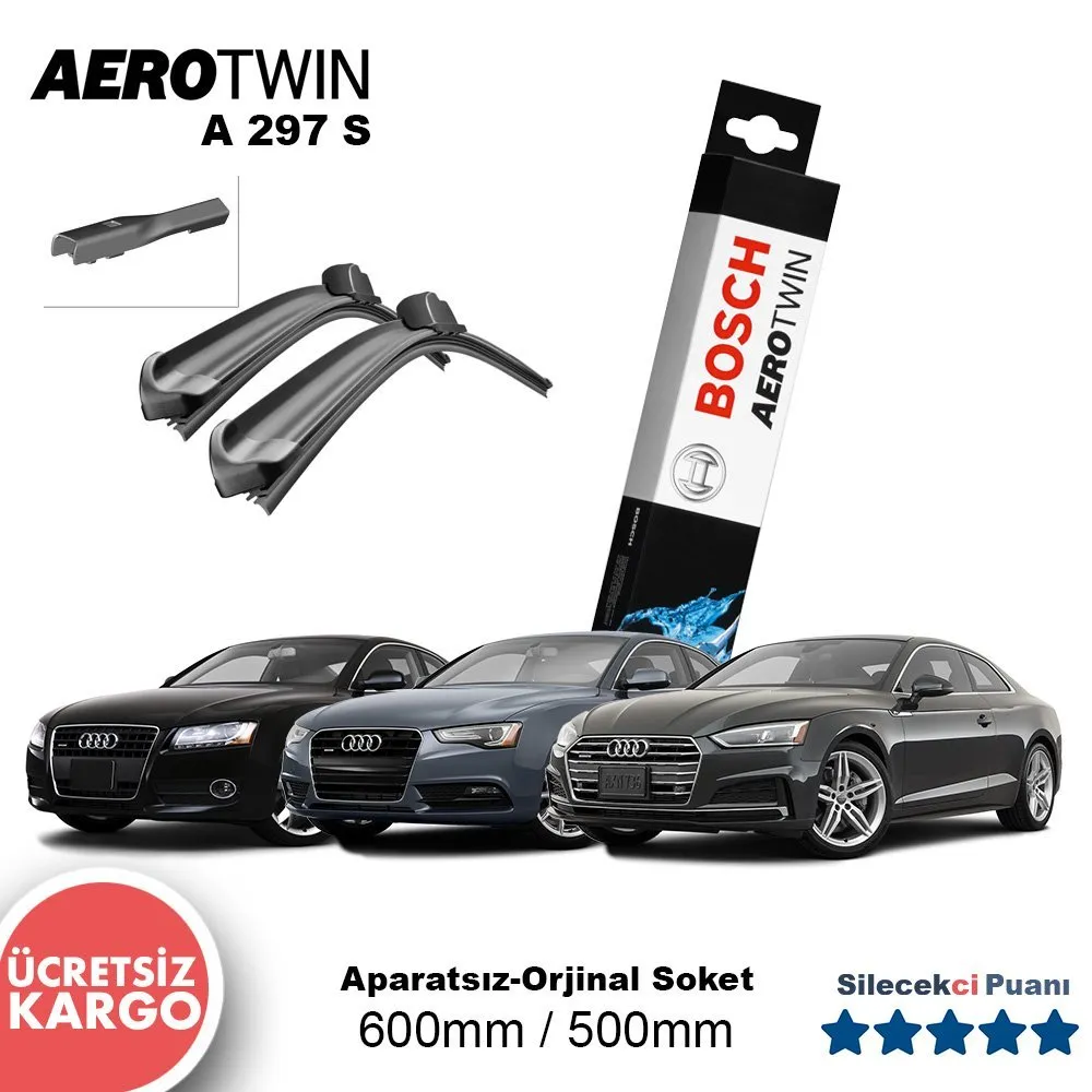 Audi A5 Silecek Takımı (2009-2020) Bosch Aerotwin A297S