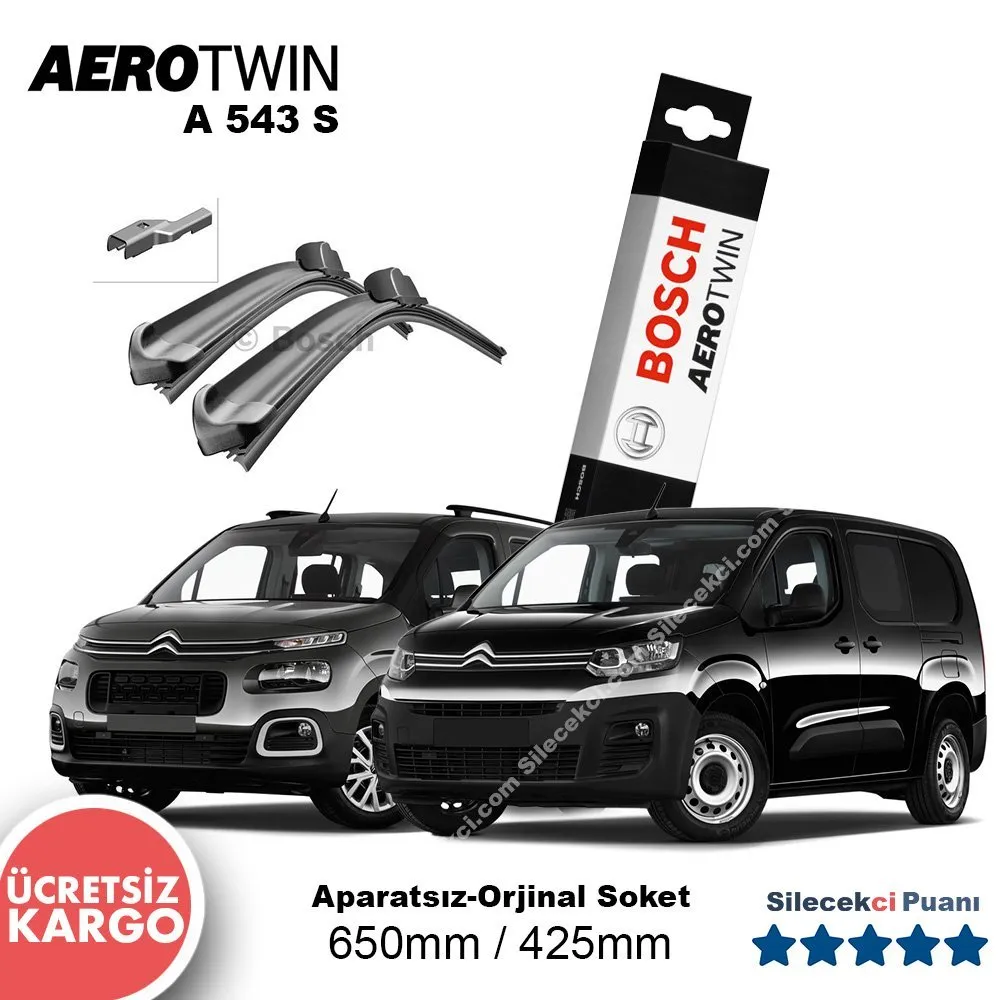 Citroen Berlingo Silecek (2019-2022) Bosch Aerotwin A543S