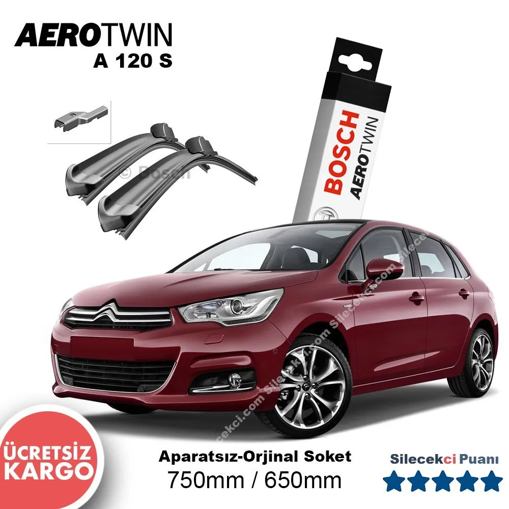 Citroen C4 Silecek Takımı (2011-2017) Bosch Aerotwin A120S