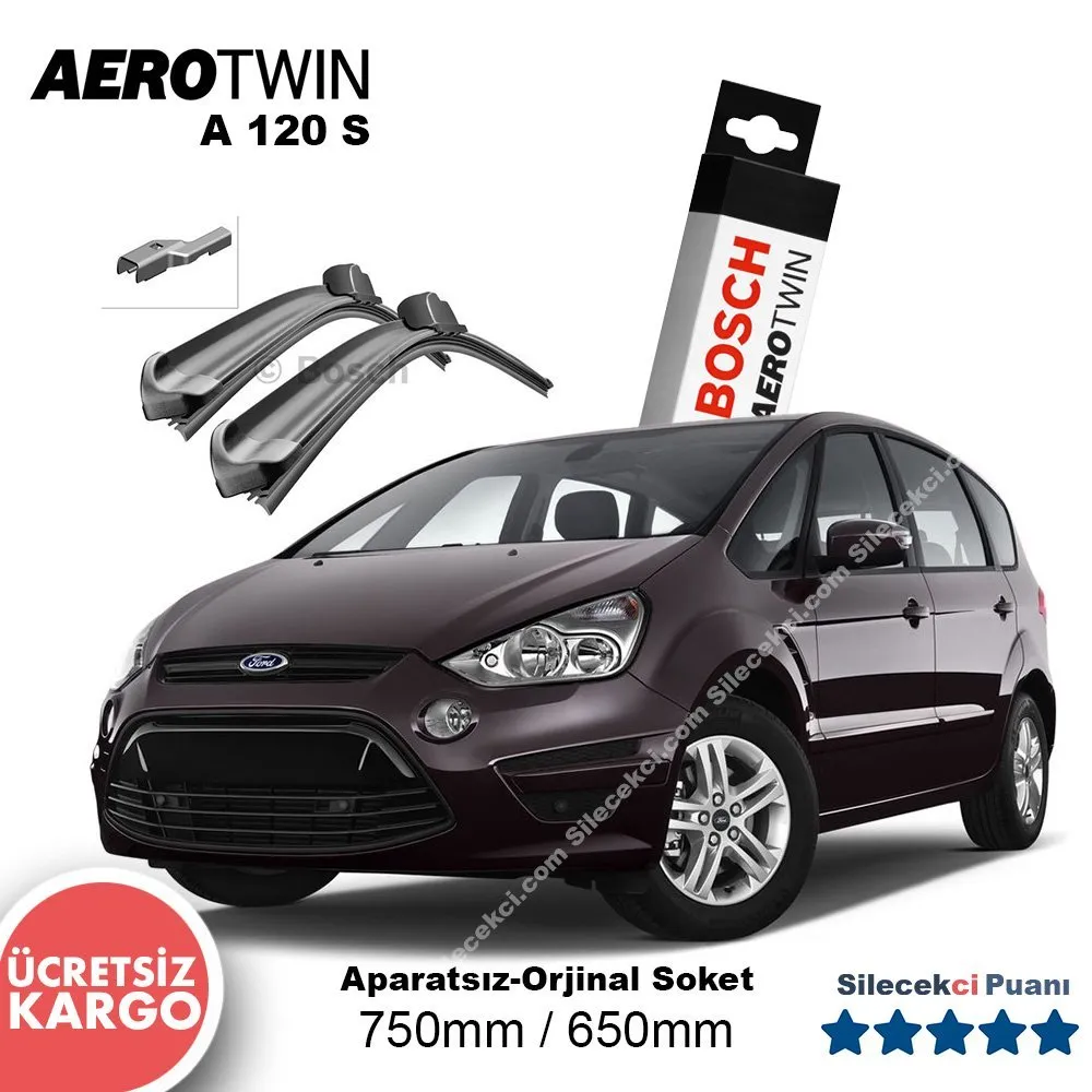 Ford S-Max Silecek Takımı (2006-2014) Bosch Aerotwin A120S