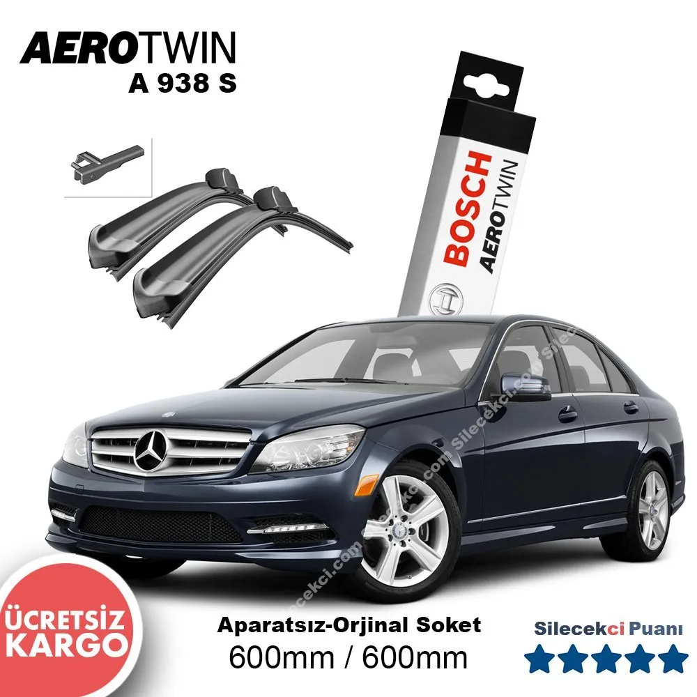Mercedes C Silecek Seti (2008-2011) (W204) Bosch Aerotwin A938S