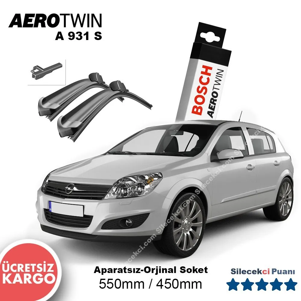 Opel Astra H Silecek Seti (2004-2013) Bosch Aerotwin A931S