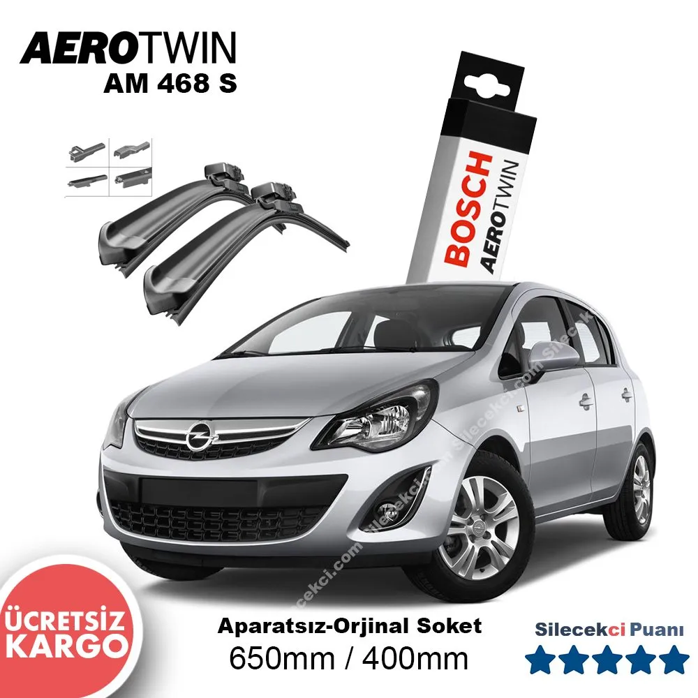 Opel Corsa D Silecek Takımı (2006-2014) Bosch Aerotwin AM468S