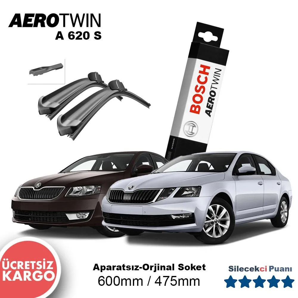Skoda Octavia Silecek Seti (2013-2019) Bosch Aerotwin A620S