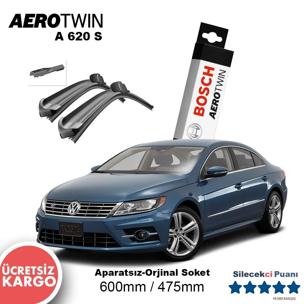 VW CC Silecek Takımı (2012-2017) Bosch Aerotwin A620S