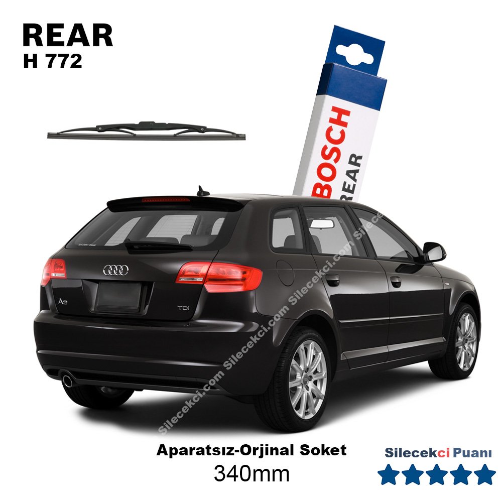 Audi A3 Arka Silecek (2005-2012) Bosch Rear H772