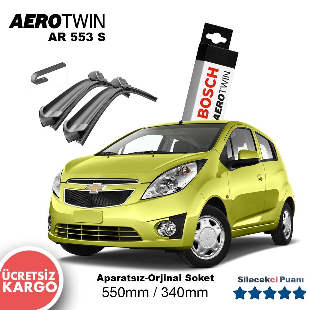 Chevrolet Spark Silecek Takımı (2010-2013) Bosch Aerotwin AR553S