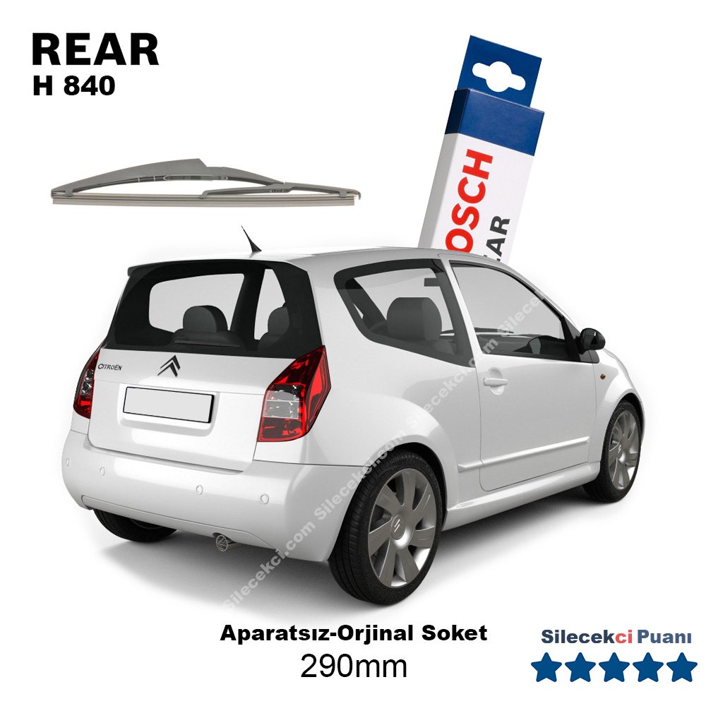Citroen C2 Arka Silecek (2003-2008) Bosch Rear H840