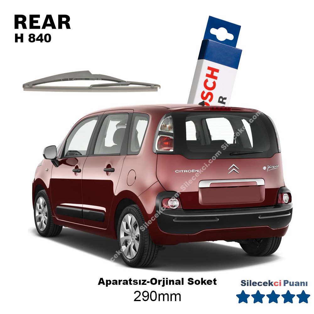 Citroen C3 Picasso Arka Silecek (2009-2010) Bosch Rear H840
