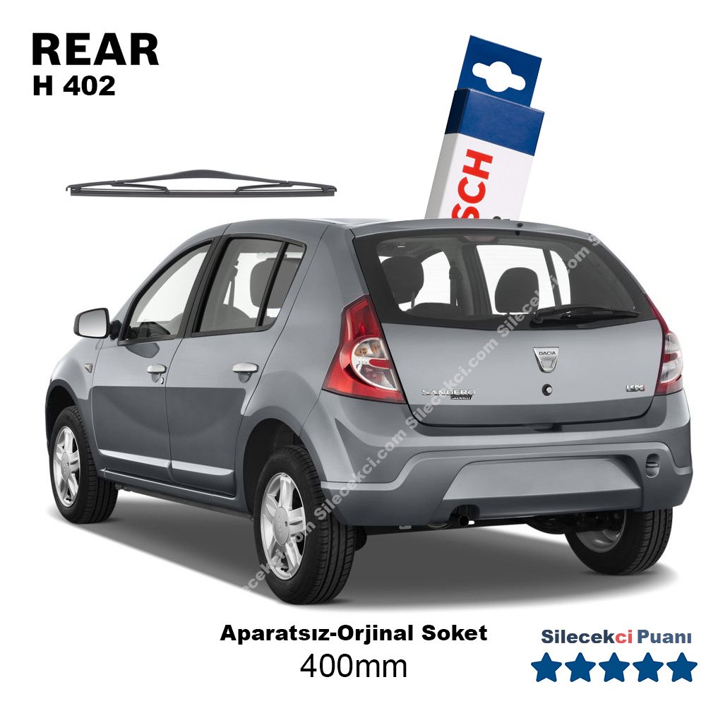 Dacia Sandero Arka Silecek (2008-2014) Bosch Rear H402