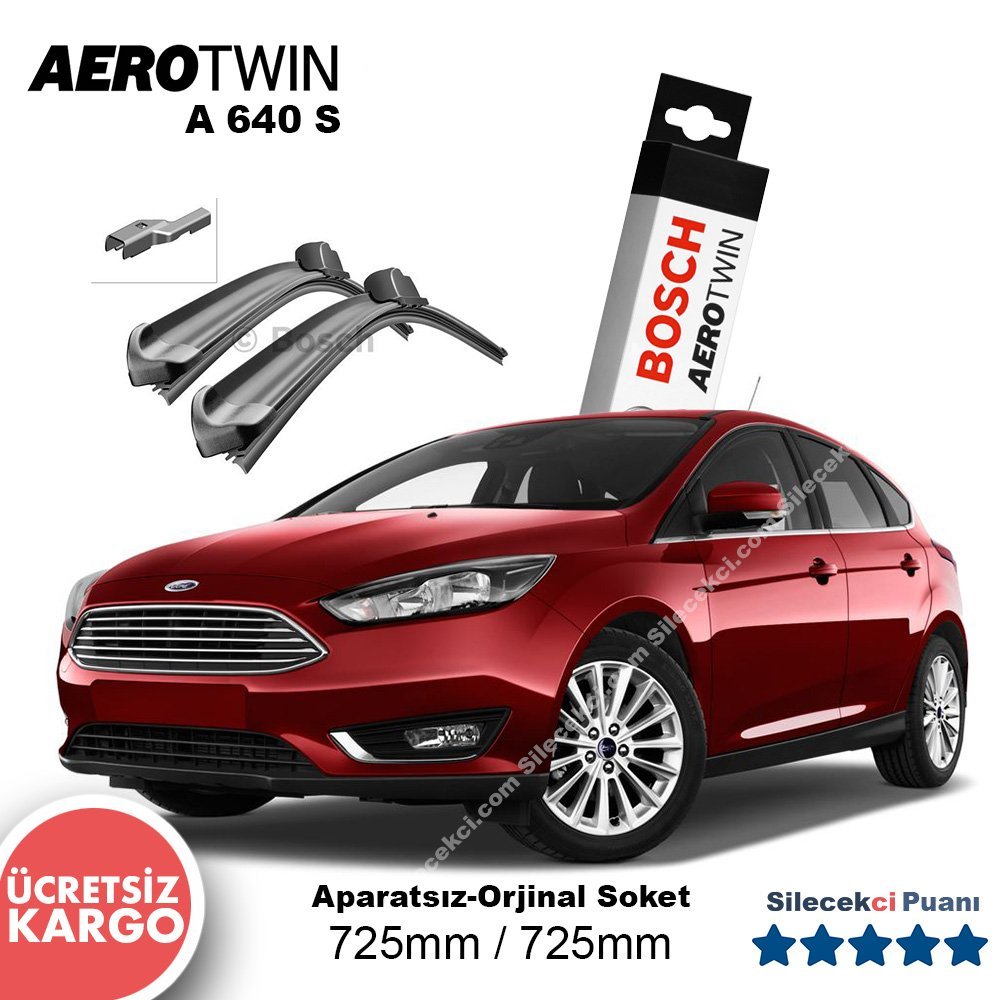 Ford Focus 3 Silecek Takımı (2012-2018) Bosch Aerotwin A640S