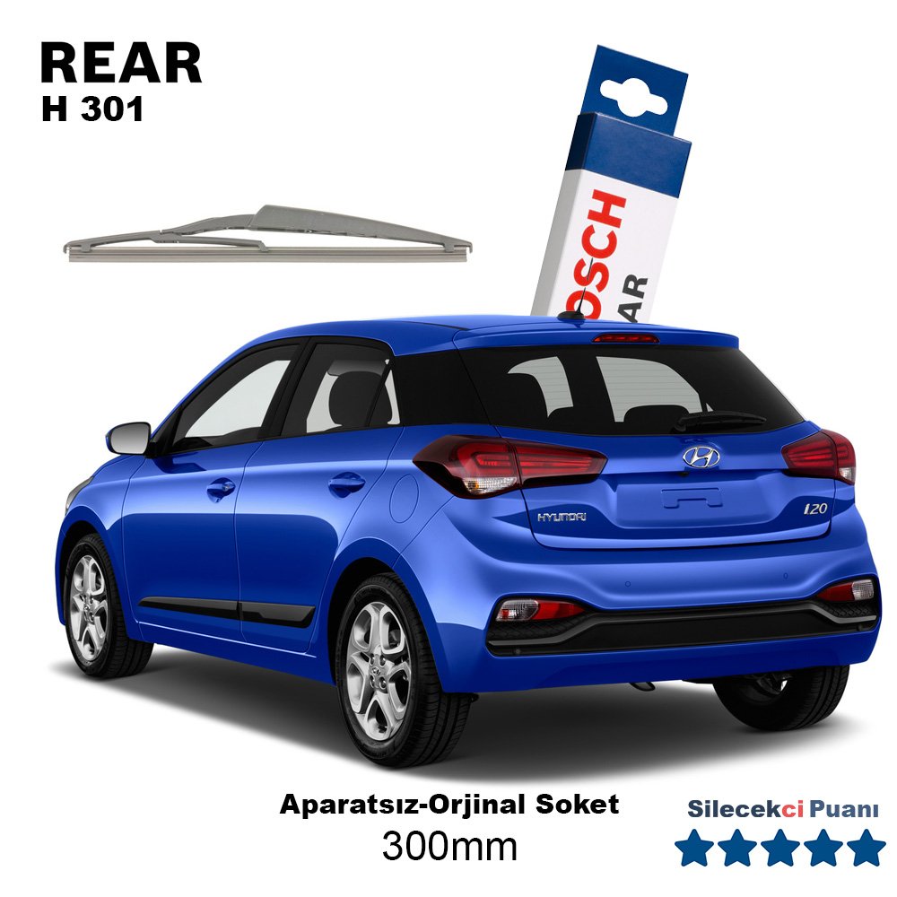Hyundai i20 Arka Silecek (2015-2020) Bosch Rear H301