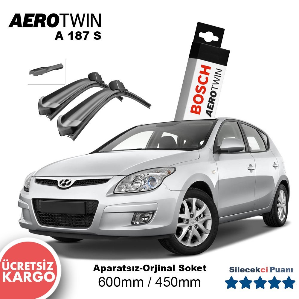 Hyundai i30 Silecek Takımı (2007-2011) Bosch Aerotwin A187S