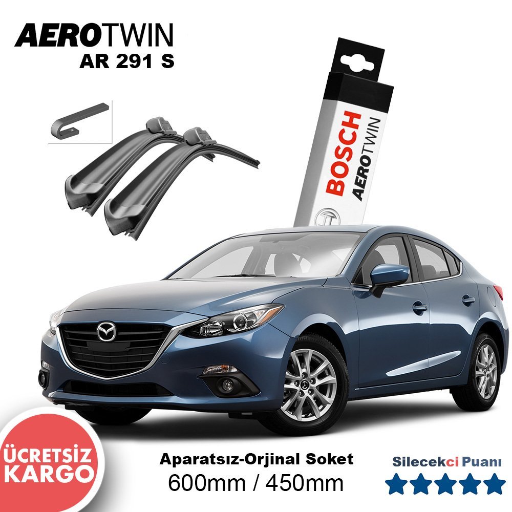 Mazda 3 Silecek Takımı (2014-2016) Bosch Aerotwin AR291S