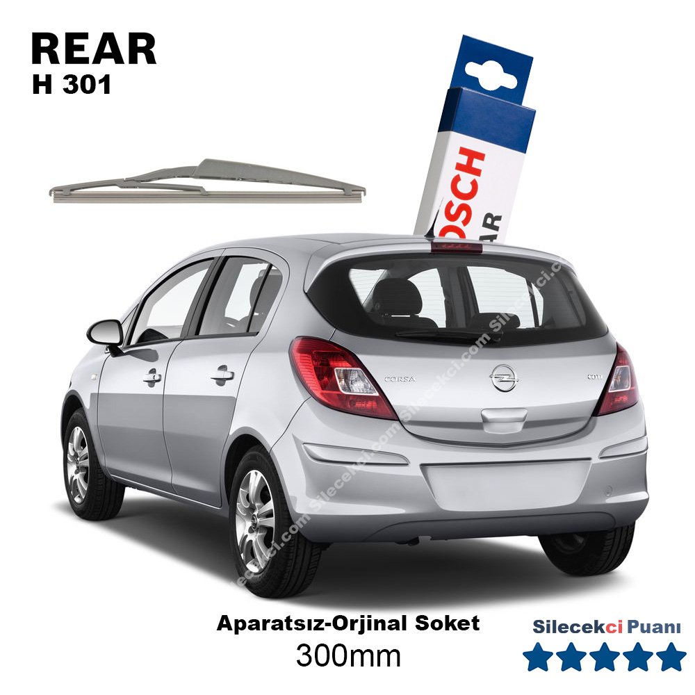 Opel Corsa D Arka Silecek (2006-2014) Bosch Rear H301