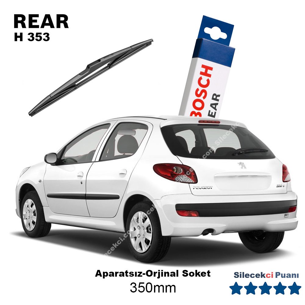Peugeot 206+ Arka Silecek (2009-2013) Bosch Rear H353