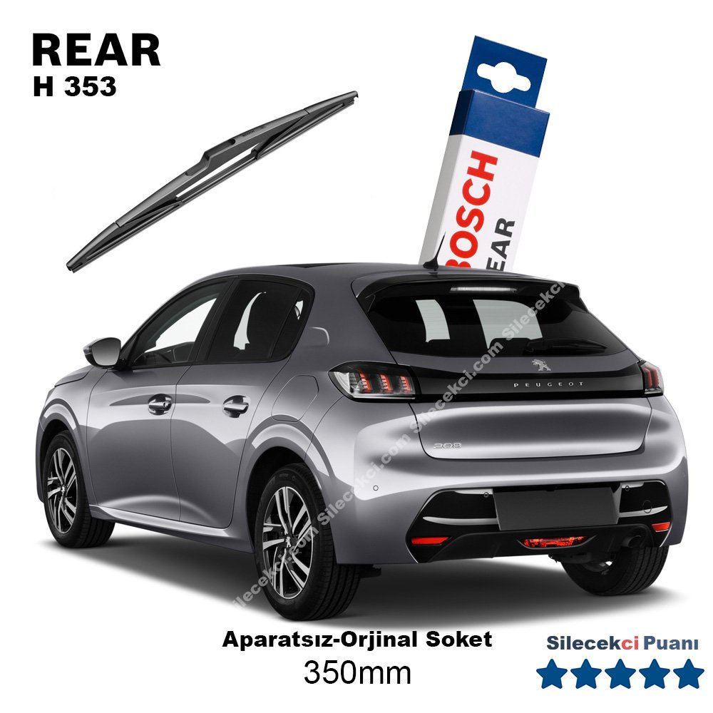 Peugeot 208 Arka Silecek (2019- … ) Bosch Rear H353