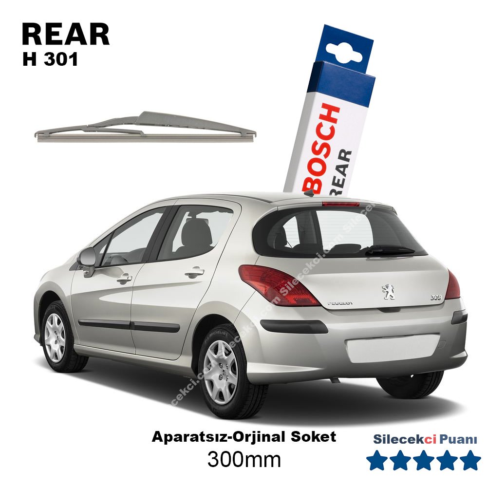 Peugeot 308 Arka Silecek (2007-2013) Bosch Rear H301