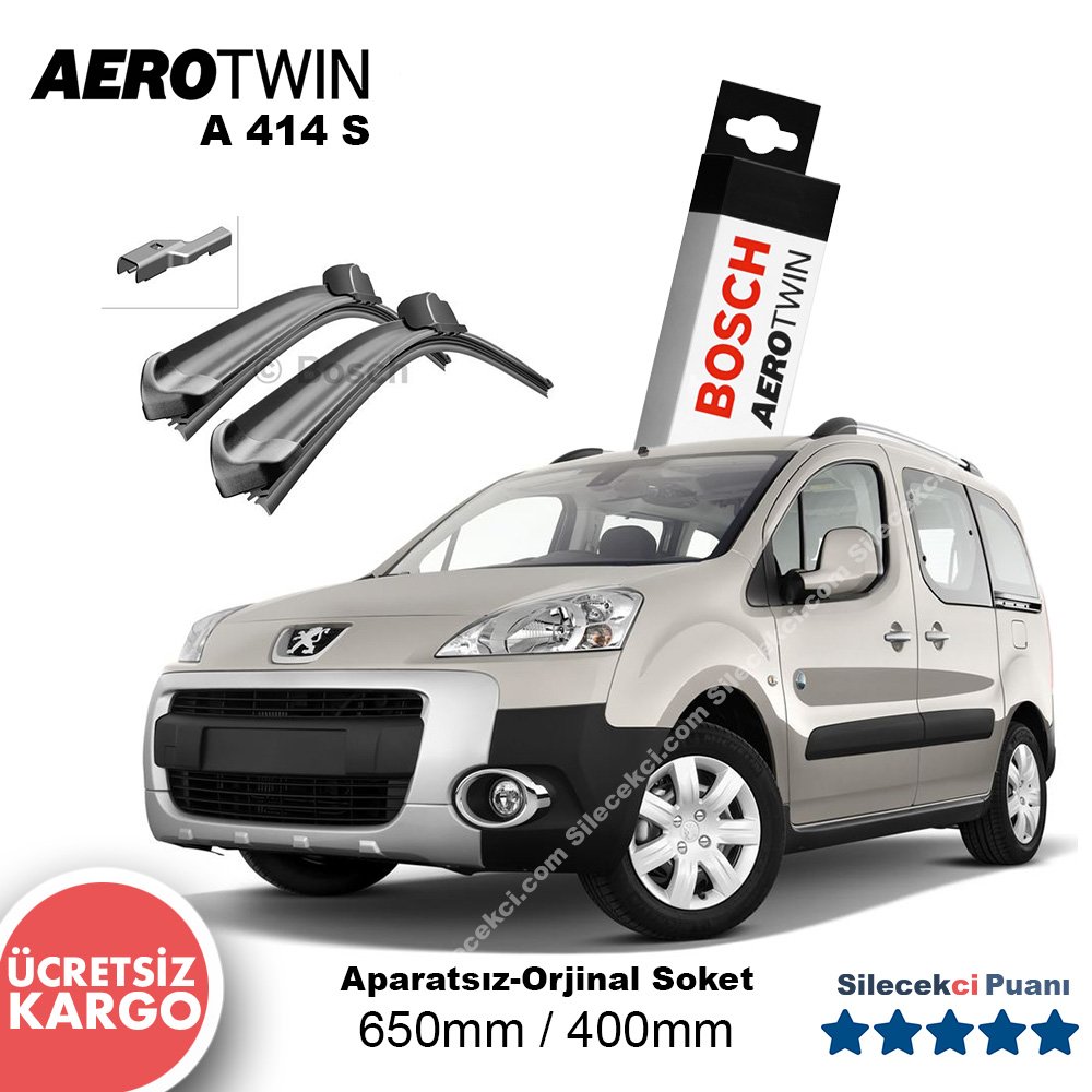 Peugeot Partner Silecek Seti (2008-2018) Bosch Aerotwin A414S