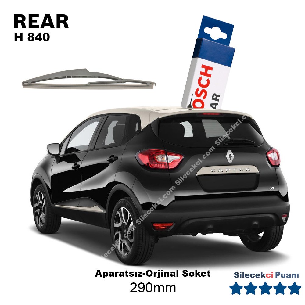 Renault Captur Arka Silecek (2013-2015) Bosch Rear H840