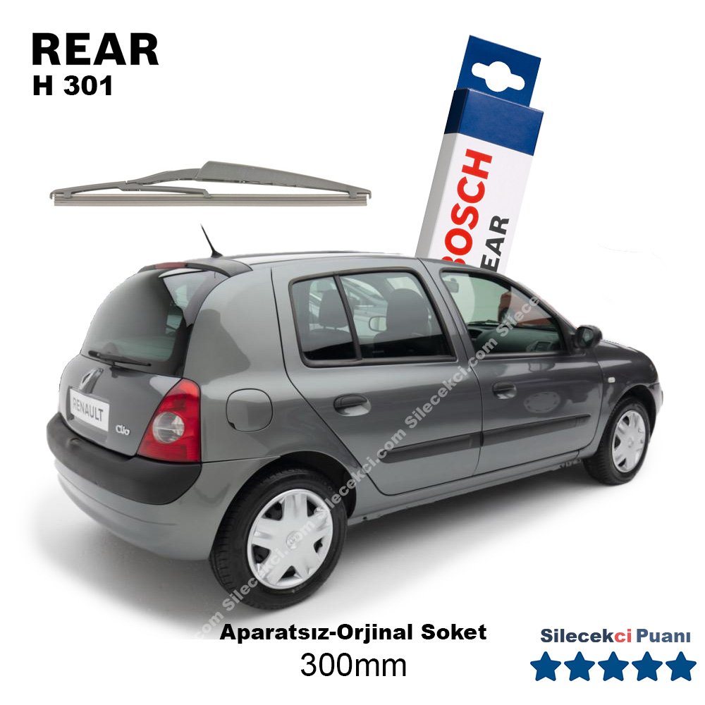 Renault Clio 2 Arka Silecek (1998-2006) Bosch Rear H301