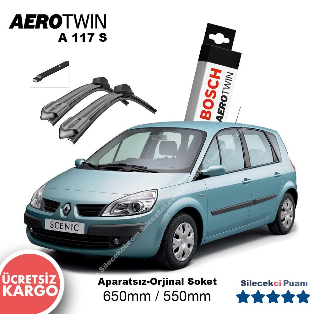 Renault Scenic Silecek Takımı (2006-2009) Bosch Aerotwin A117S