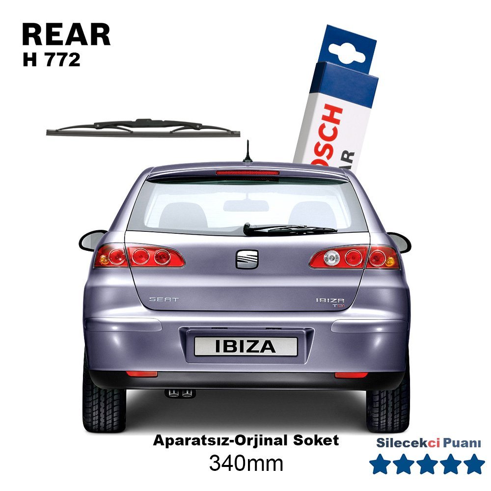 Seat İbiza Arka Silecek (2006-2009) Bosch Rear H772