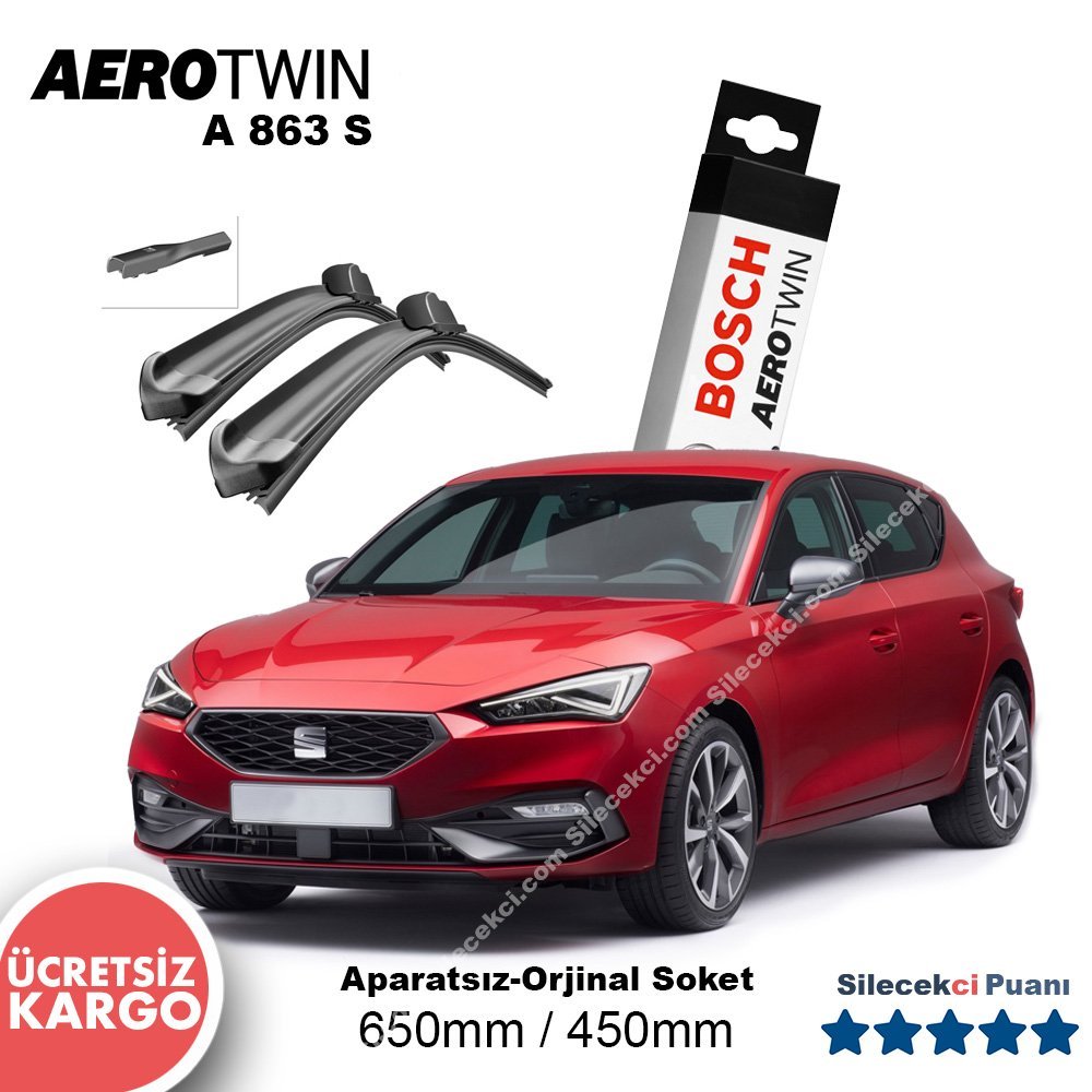 Seat Leon Silecek Takımı (2020-2022) Bosch Aerotwin A863S