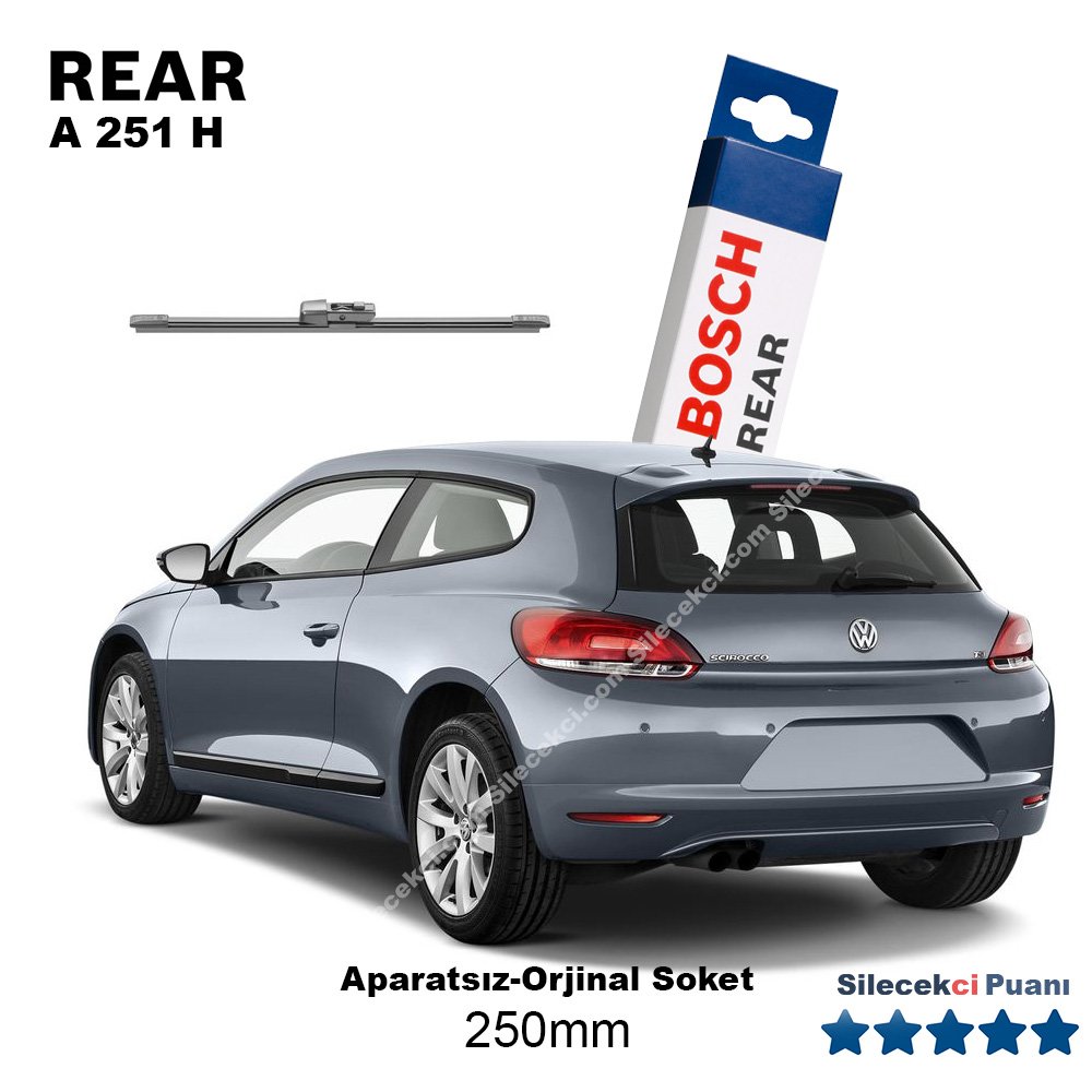 Volkswagen Scirocco Arka Silecek (2008-2017) Bosch Rear A251H