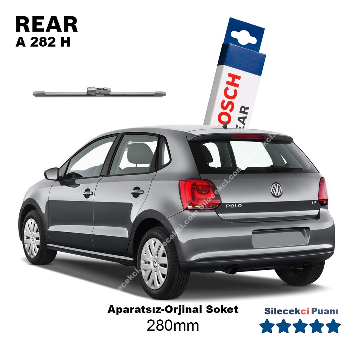 Vw Polo Arka Silecek (2009-2017) Bosch Rear A282H