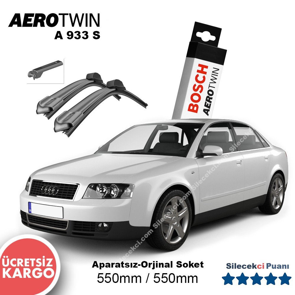 Audi A4 Silecek Seti (2004-2008) (B7) Bosch Aerotwin A933S