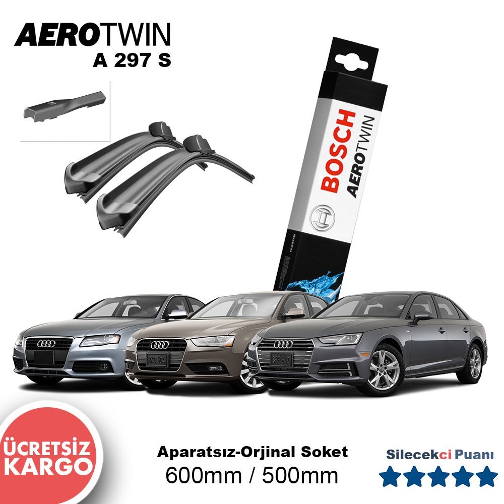 Audi A4 Silecek Takımı (2008-2020) Bosch Aerotwin A297S