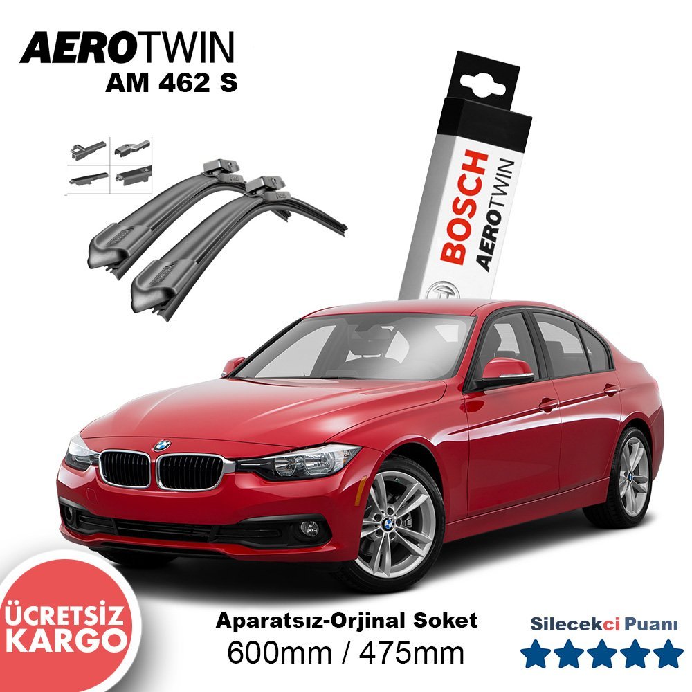 BMW 3 Serisi Silecek Takımı (2012-2019) (F30) Bosch Aerotwin AM462S