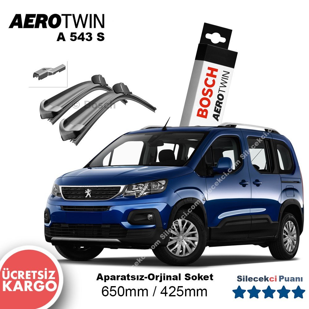 Peugeot Rifter Silecek (2019-2022) Bosch Aerotwin A543S