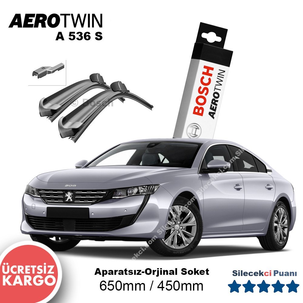 Peugeot 508 Silecek Takımı (2019-2021) Bosch Aerotwin A536S